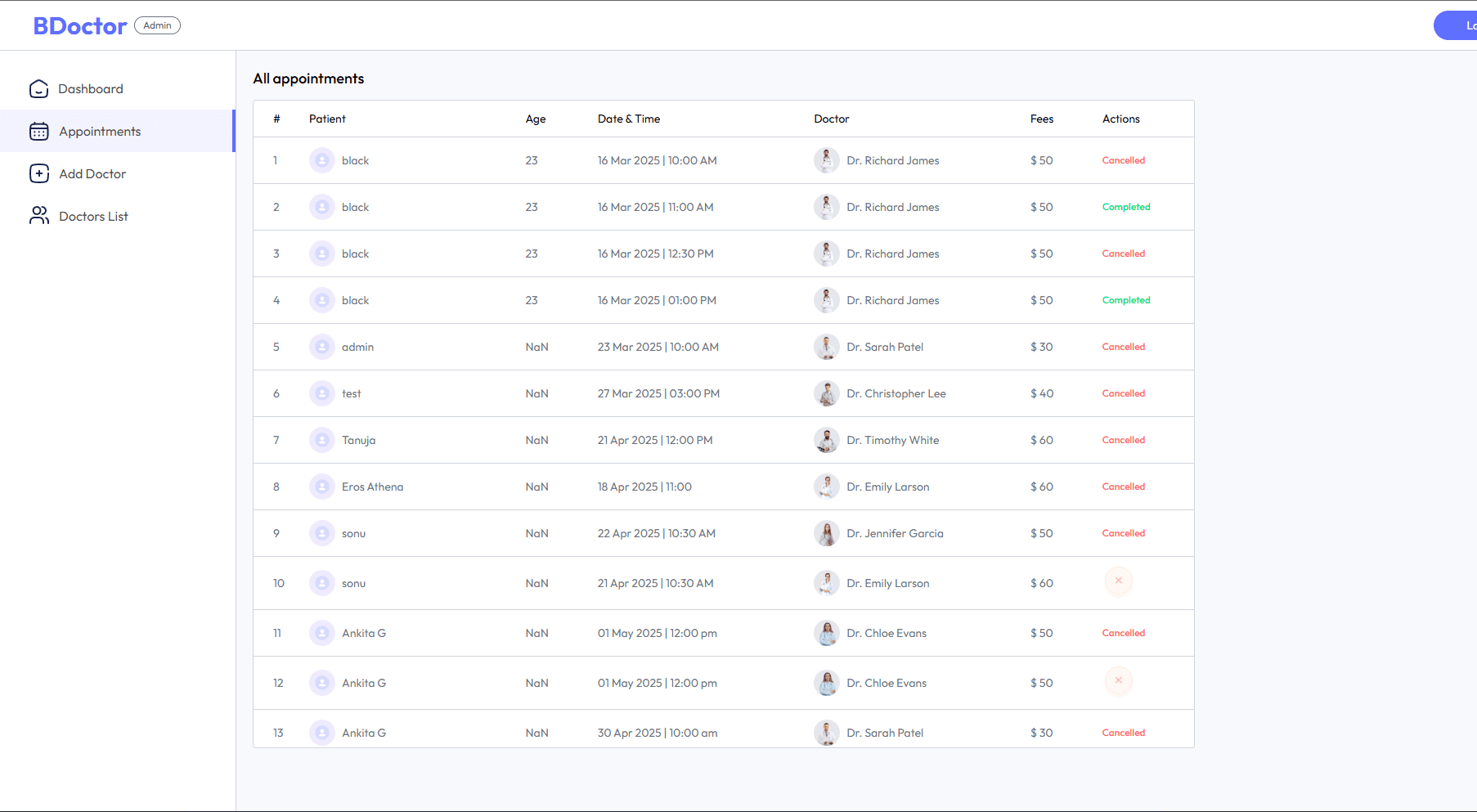 Doctor Appointment System with Admin Panel 2