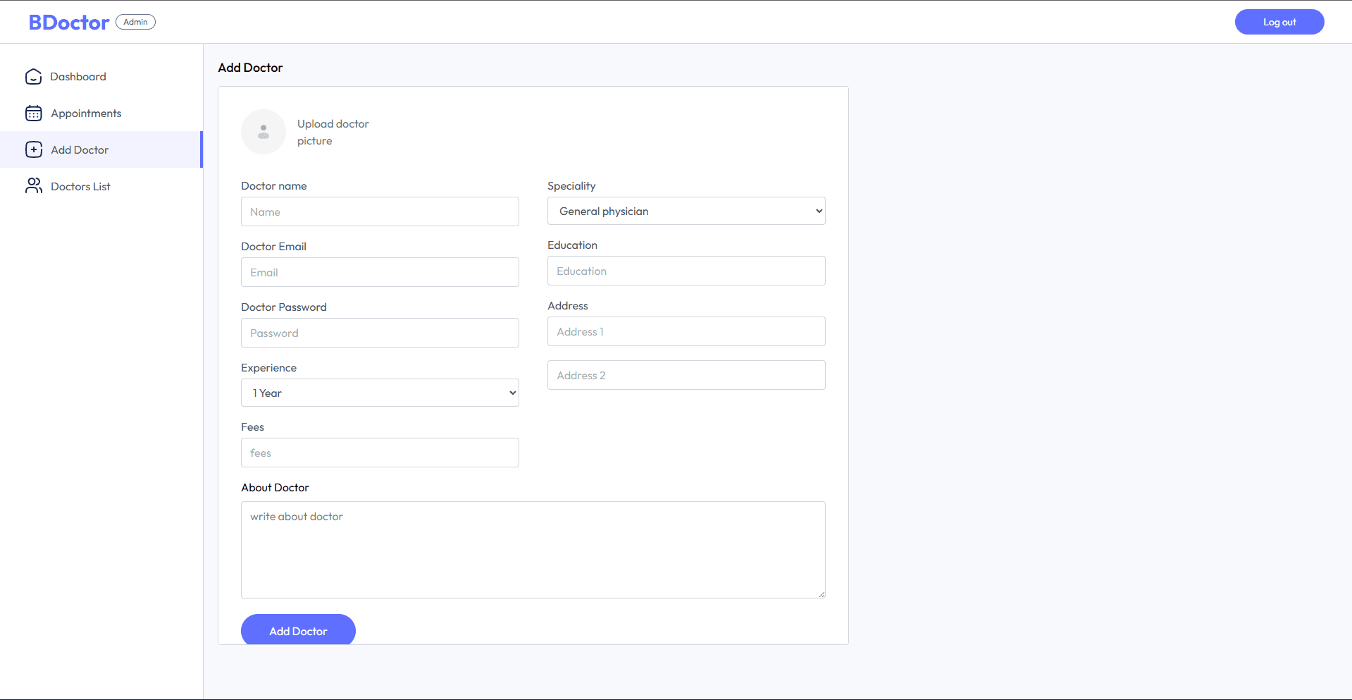 Doctor Appointment System with Admin Panel 3
