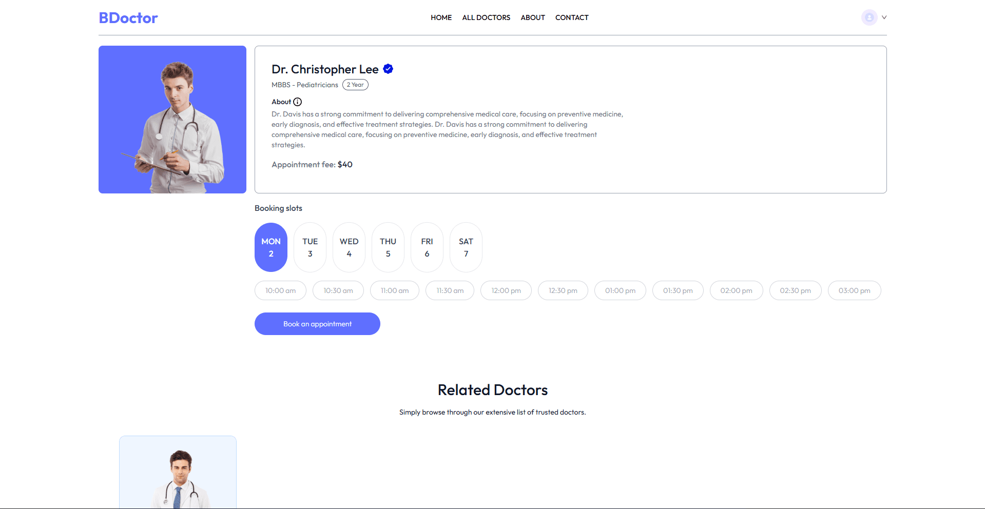 Doctor Appointment System with Admin Panel 5