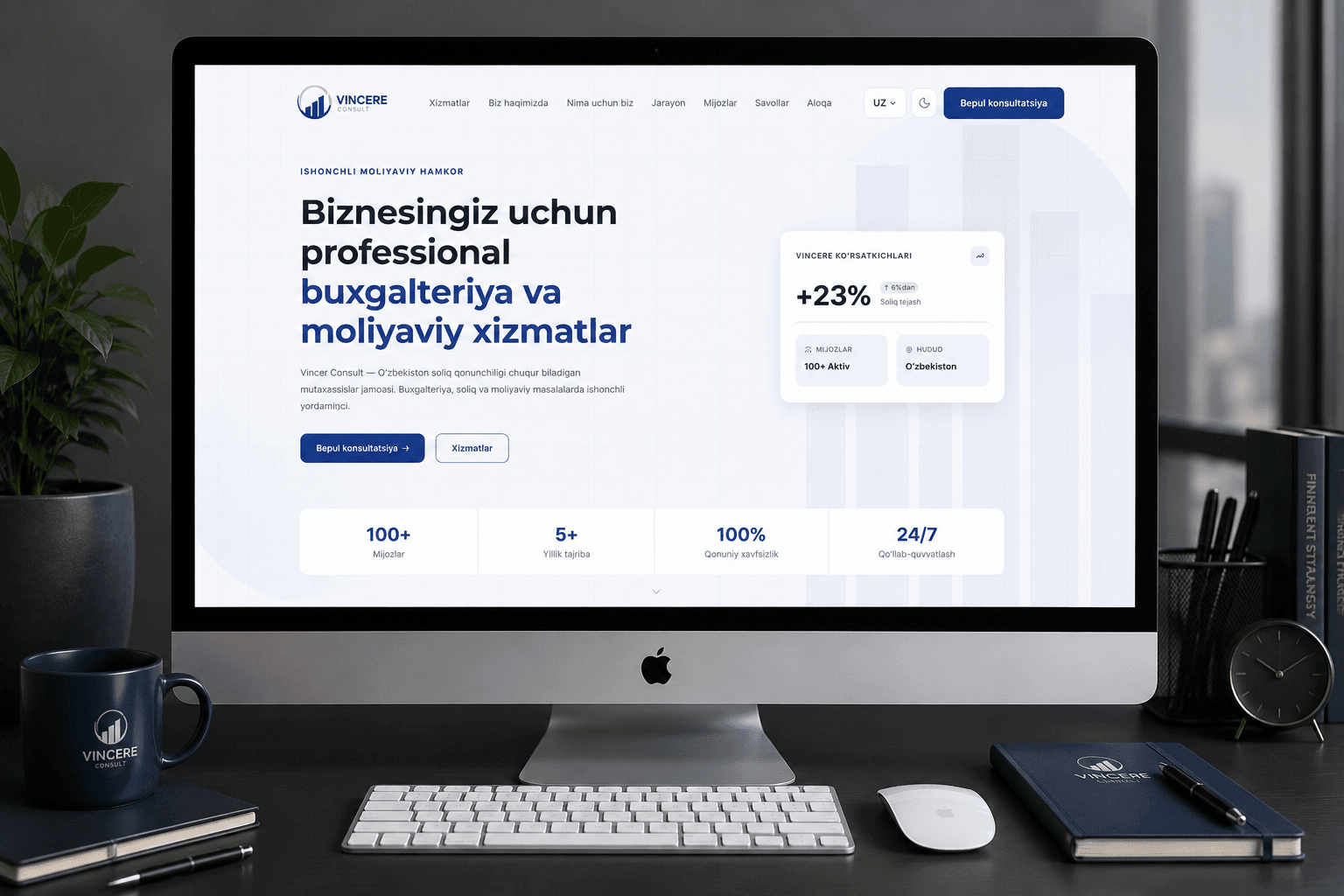 Vincer Consulting Landing Page 1