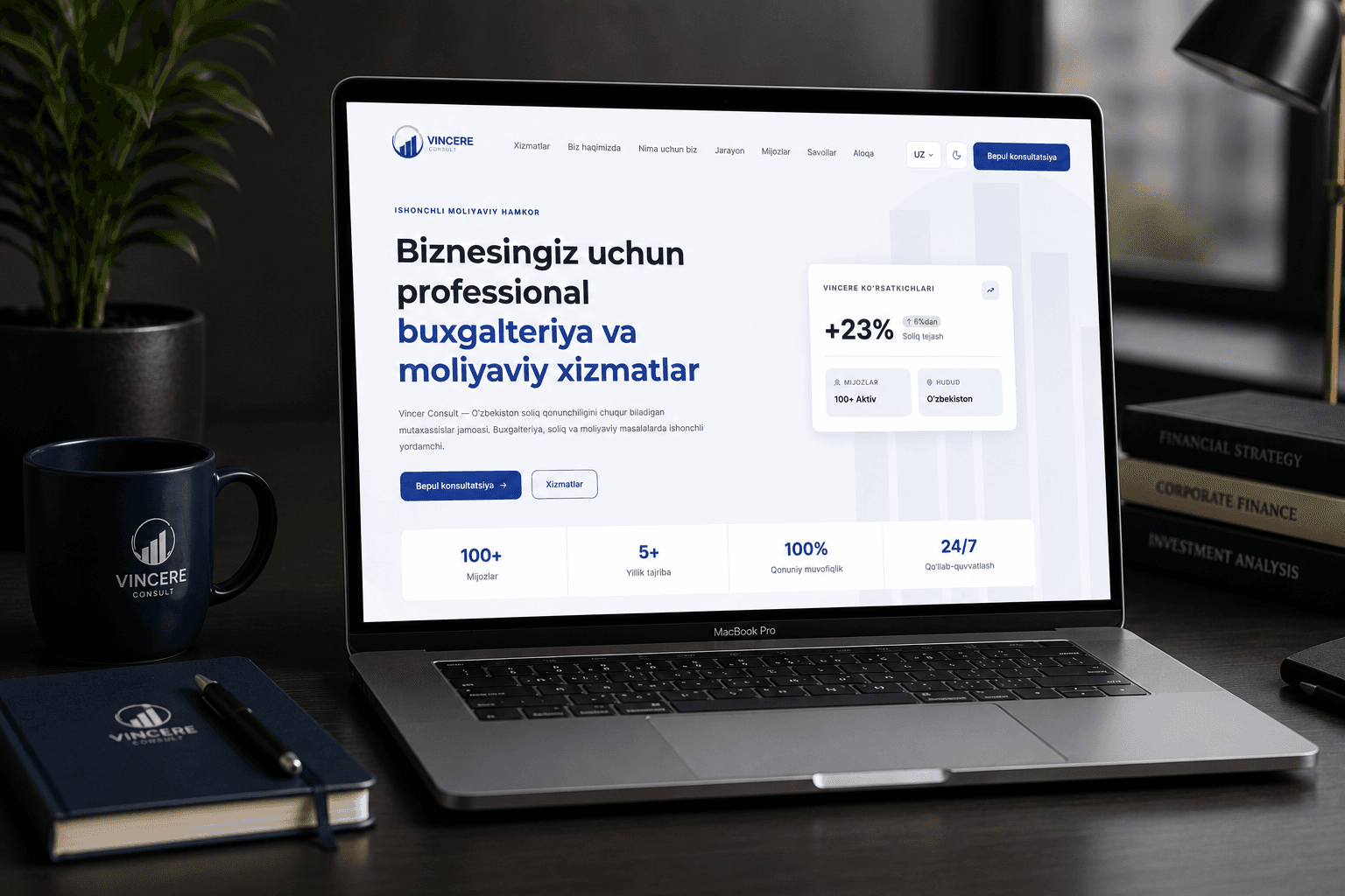 Vincer Consulting Landing Page 2