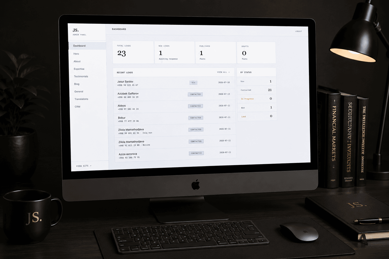 Jasur Saidov Personal Website & Admin Panel 5