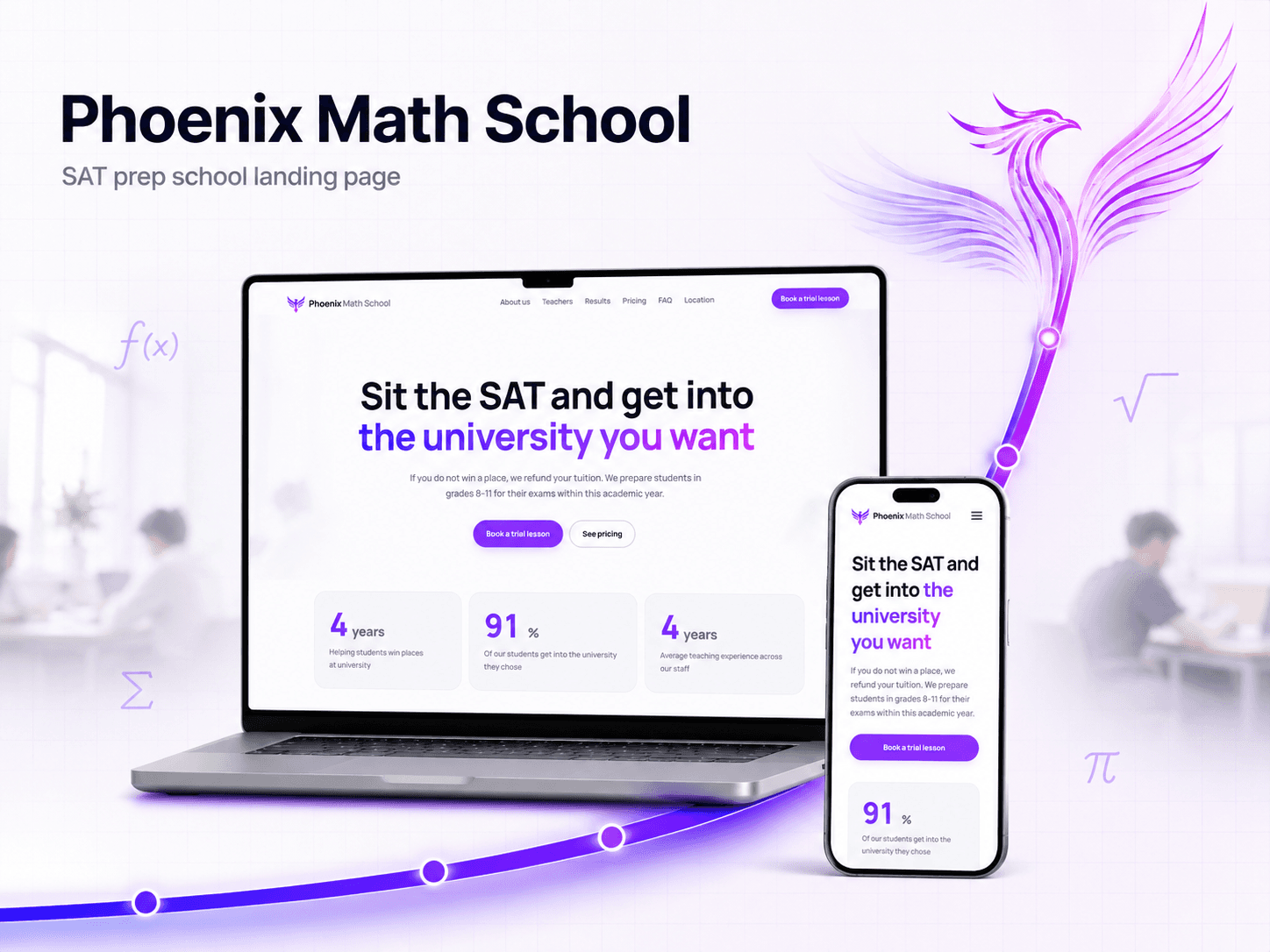 Phoenix Math School — SAT & Maths Preparation Centre Landing Page