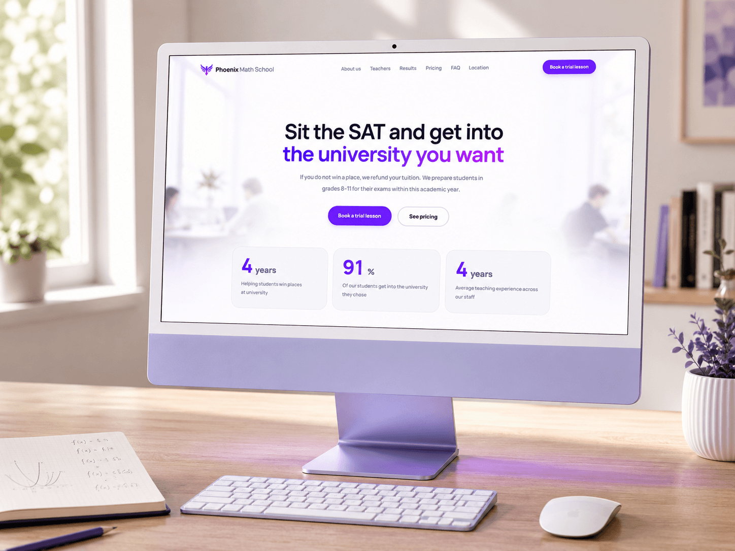 Phoenix Math School — SAT & Maths Preparation Centre Landing Page 1