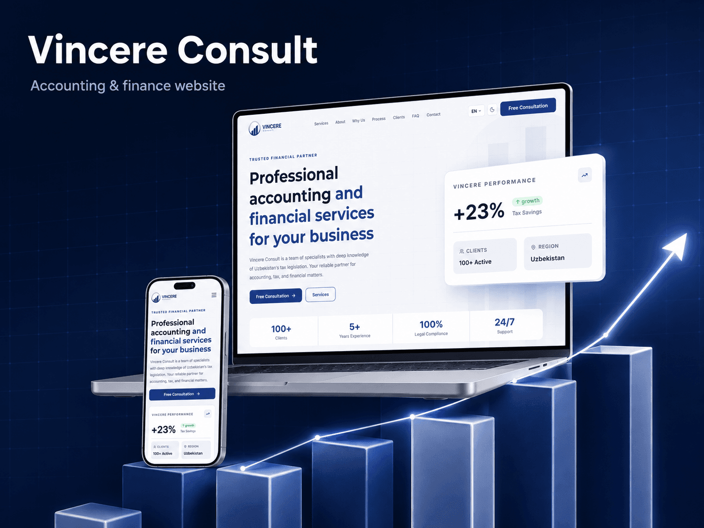 Vincer Consulting Landing Page
